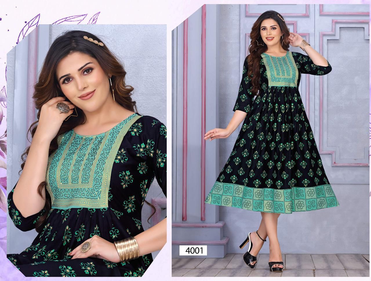 Golden Fashion Forever 1 Ethnic Wear Wholesale  Anarkali Kurti Collection